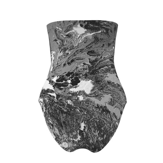 Strapless - Superficial - Black & White - Swimwear / Bodysuit