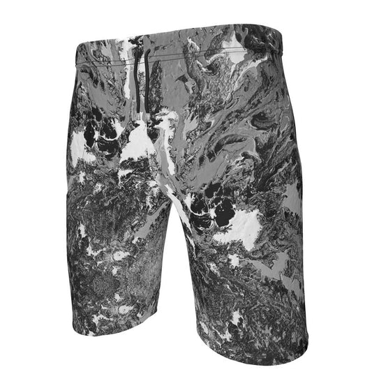 Superficial - Mens Sweat Shorts w/side zip pocket - BW