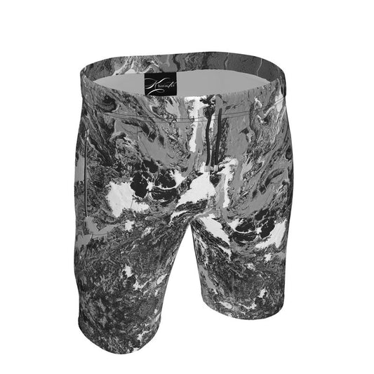 Superficial  - Mens Sweat Shorts w/side zip pocket - BW