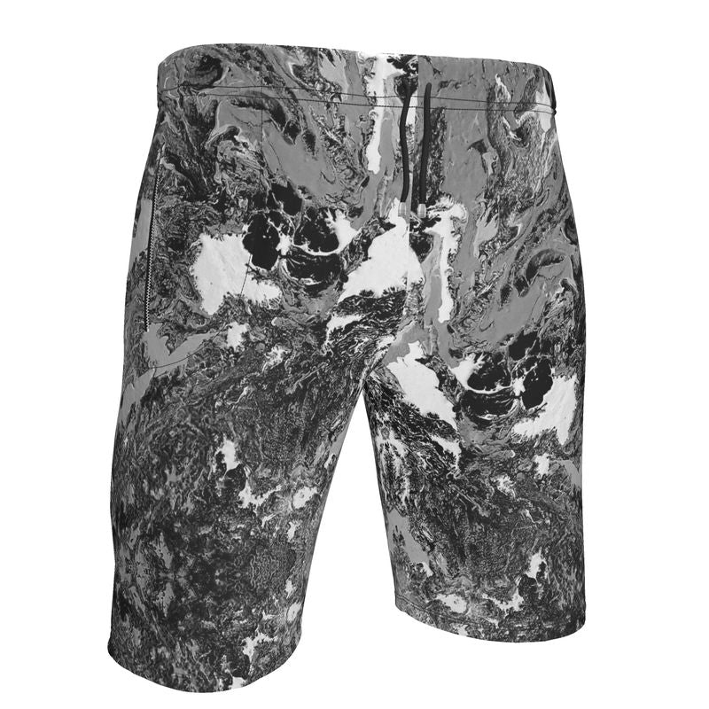 Superficial  - Mens Sweat Shorts w/side zip pocket - BW